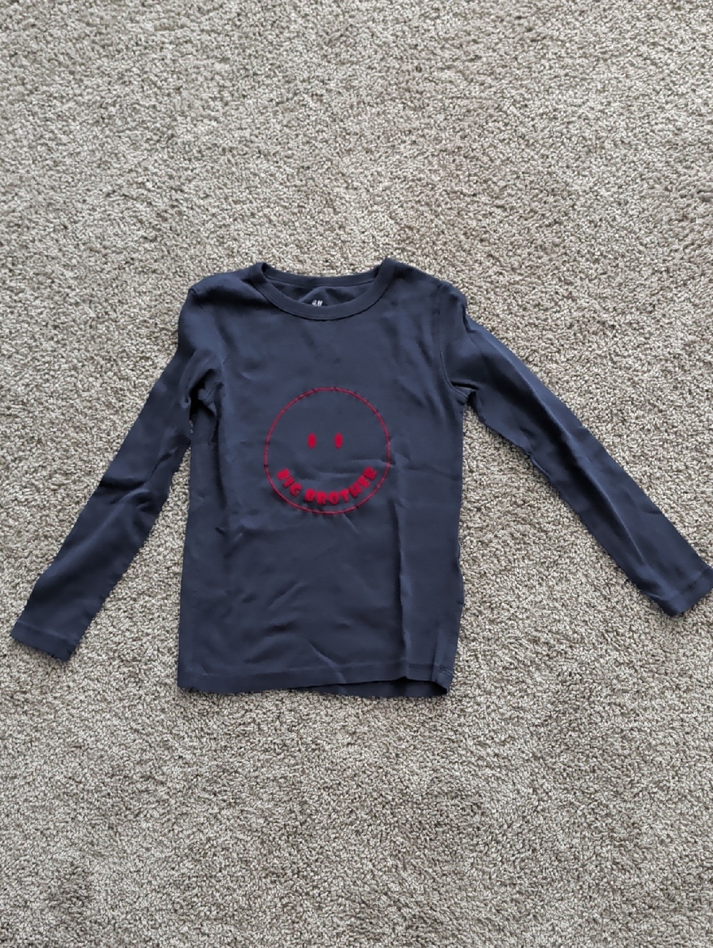 H&M Boy's Navy Blue Long-Sleeve Shirt Size 6 Years